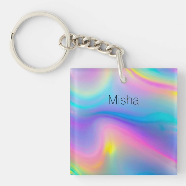 Swirling Spectrum Key Ring (Front)