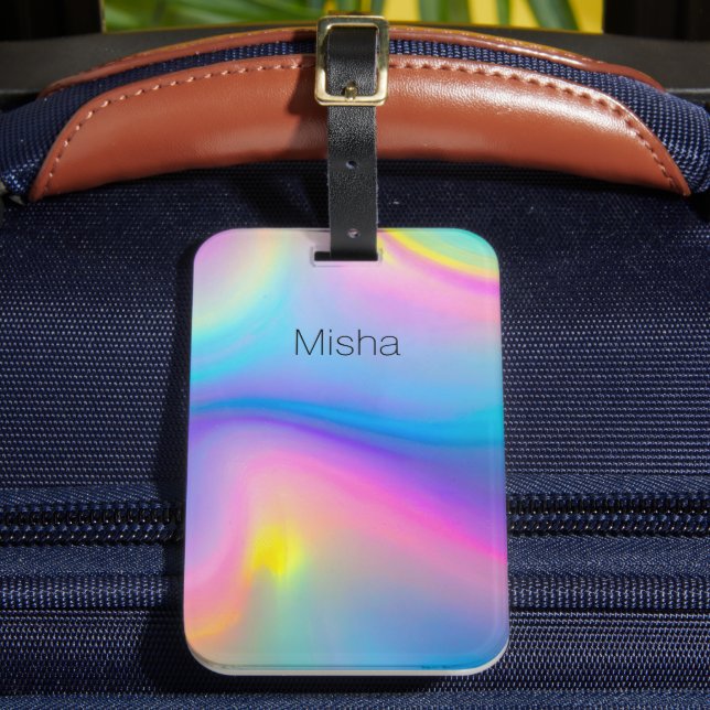 Swirling Spectrum Luggage Tag (Front Insitu 2)