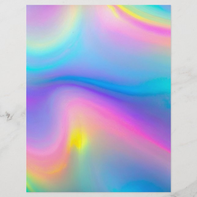 Swirling Spectrum Scrapbook Paper (Front)