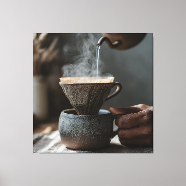 Swirling Steam Handheld Pour Canvas Print (Front)