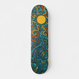 Swirling Sun Skateboard