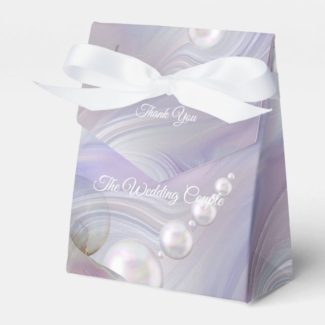 Swirling Symphony with the Mother of Pearls Favour Box (Front Side)