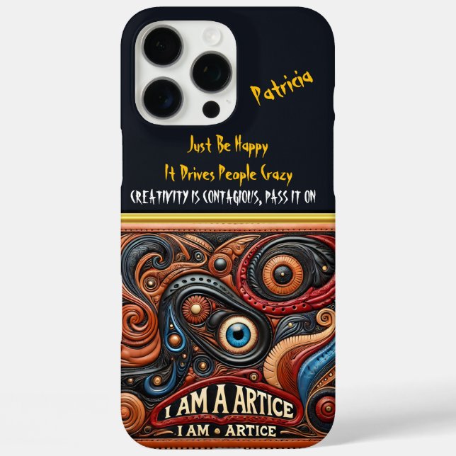 Swirling Textures and Eye Motif Art Case-Mate iPhone Case (Back)