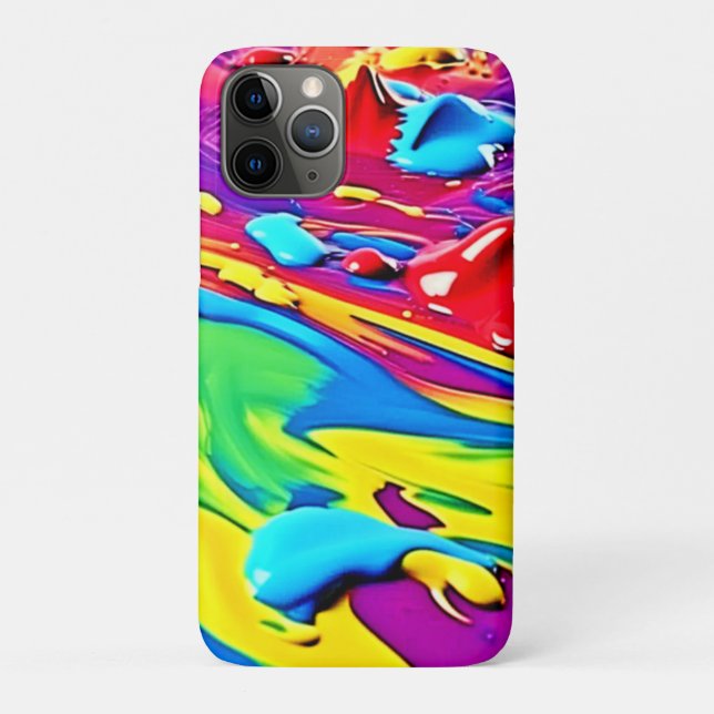 Swirling Vibrant Paint Art Case-Mate iPhone Case (Back)