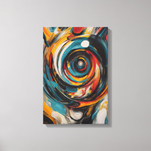 Swirling Vortex Abstract Expressionism Modern Art Canvas Print