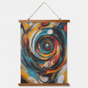Swirling Vortex Abstract Expressionism Modern Art Hanging Tapestry