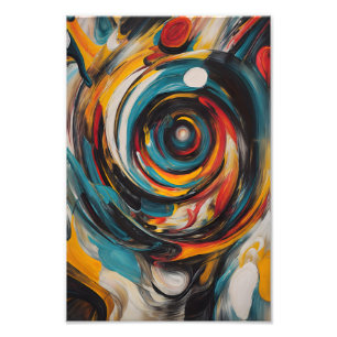 Swirling Vortex Abstract Expressionism Modern Art Photo Print