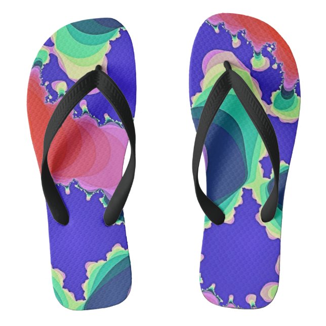 SWIRLING WATER FLIP FLOPS (Footbed)