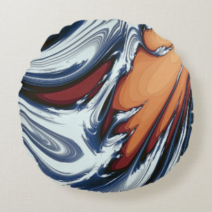 SWIRLING WATER ROUND CUSHION