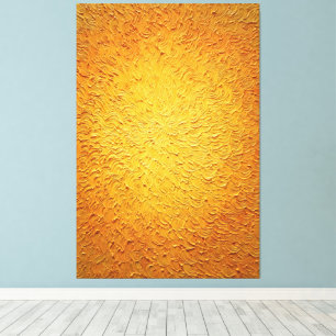 Swirling Yellow and Orange Radiance Abstract Wall  Canvas Print
