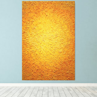 Swirling Yellow and Orange Radiance Abstract Wall  Canvas Print