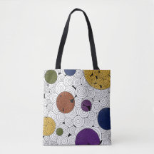Swirls all over tote bag