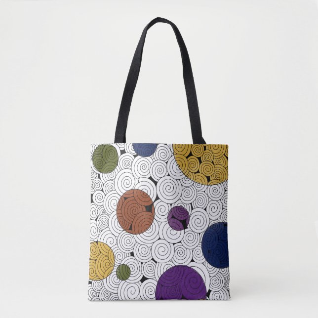 Swirls all over tote bag (Front)