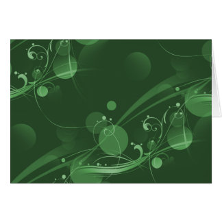 SWIRLS AND CIRCLE DOTS DARK GREEN