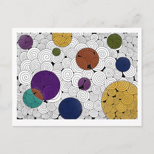 Swirls and Circles postcard (Front)