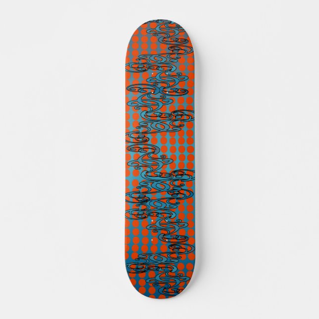 Swirls and Circles Skateboard (Front)
