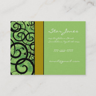 Swirls and Clover and Shamrocks Galore Business Card