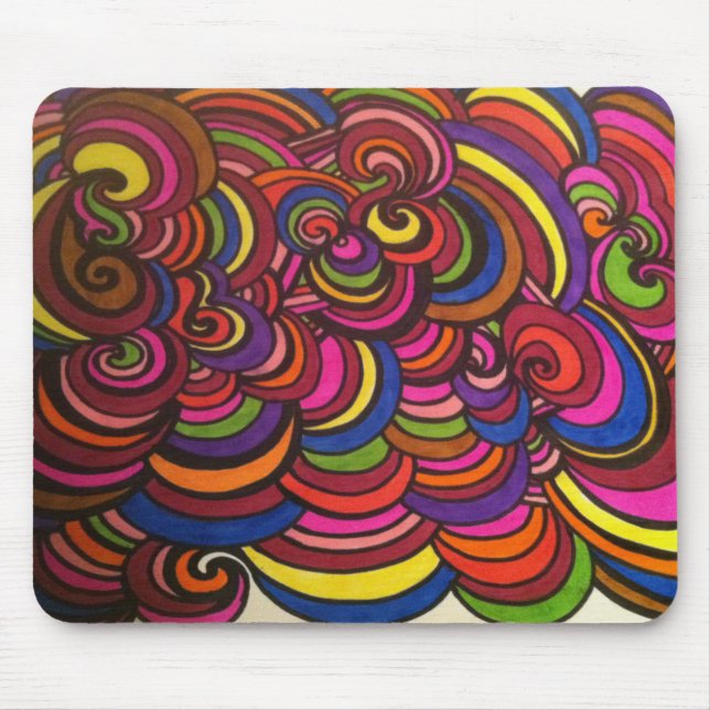 SWIRLS and COLORFUL LAYERS! Mouse Mat (Front)