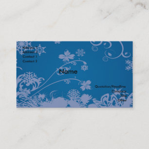 Swirls and flowers business card
