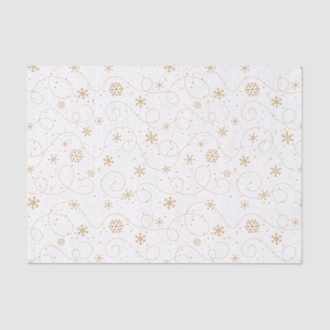 Swirls and Snowflakes Holiday Tissue Paper (Front)