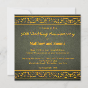 Swirls Anniversary Invitation