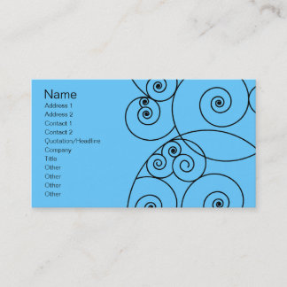 Swirls - Blue Business Card