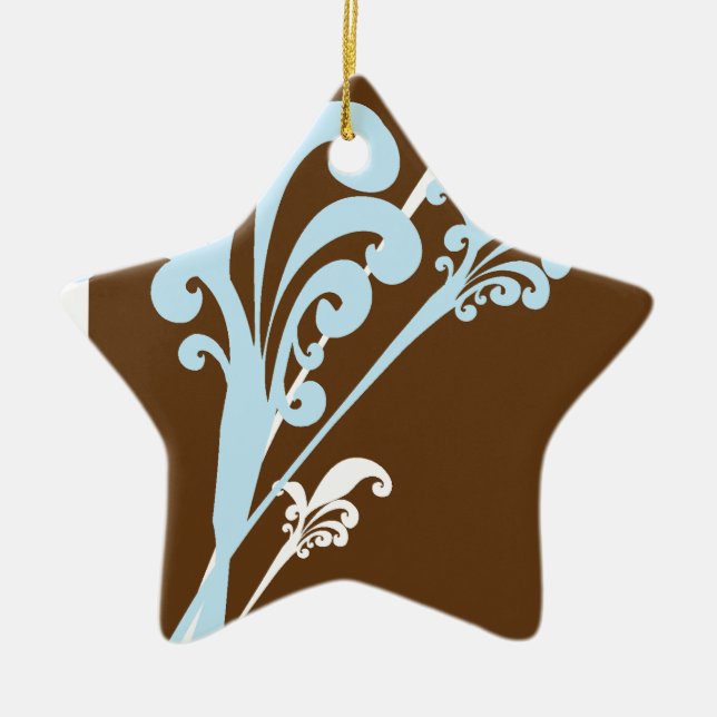 Swirls Ceramic Tree Decoration (Front)