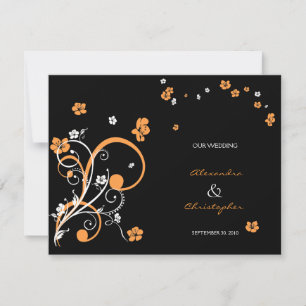 Swirls & Flowers Elegant Wedding Announcement
