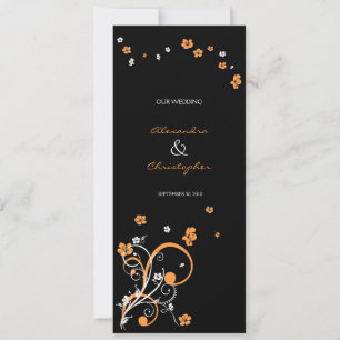 Swirls & Flowers Elegant Wedding Announcement