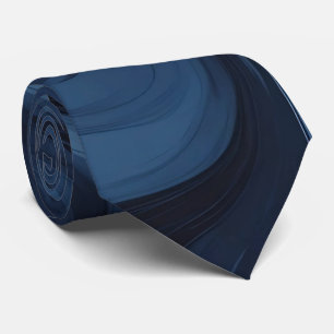 Swirls in Blue and Black Tie