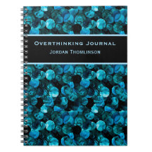 Swirls in Light Blue Aqua Teal and Black Stunning