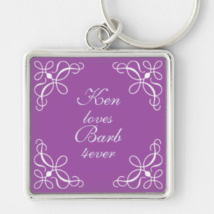 Swirls in Purple Key Chain