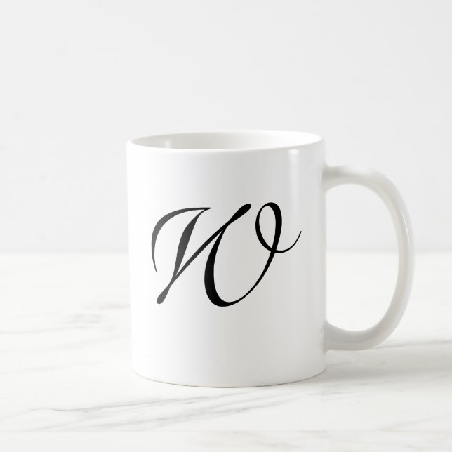Swirls Monogrammed Mug (Right)