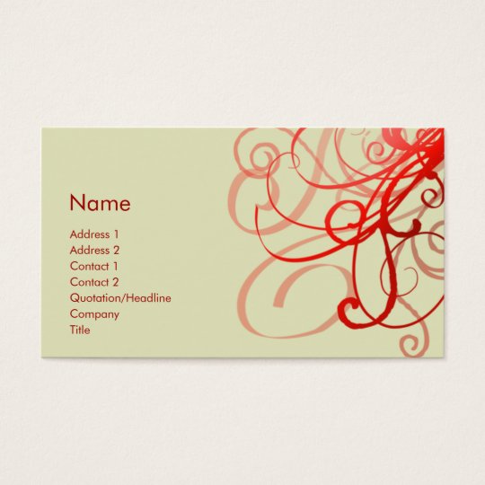 Swirls No. 0025 Business Card