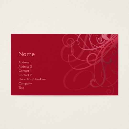 Swirls No. 0813 Business Card