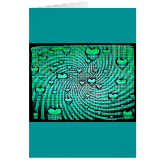 Swirls Of Hearts Greeting Card (Front)