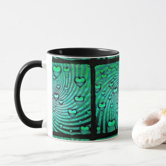 Swirls Of Hearts Mug (With Donut)