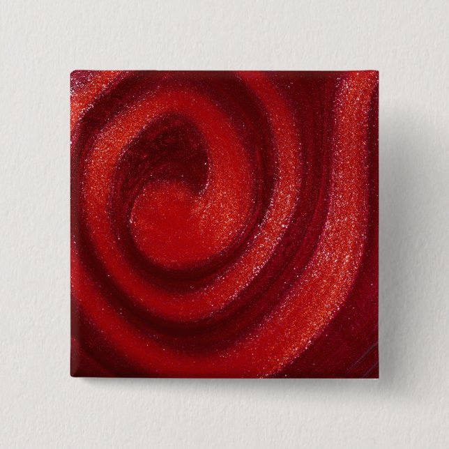 Swirls of nail polish 15 cm square badge (Front)