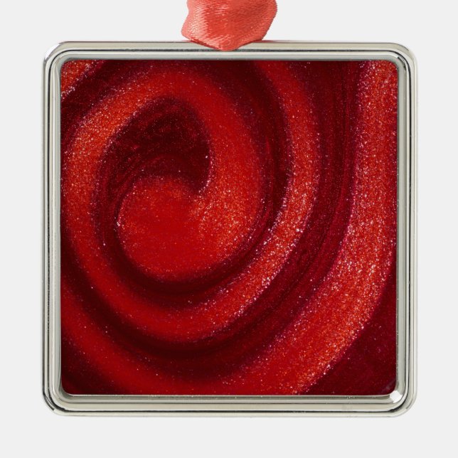 Swirls of nail polish metal tree decoration (Front)