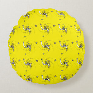 Swirls of Stars - Round Cushion