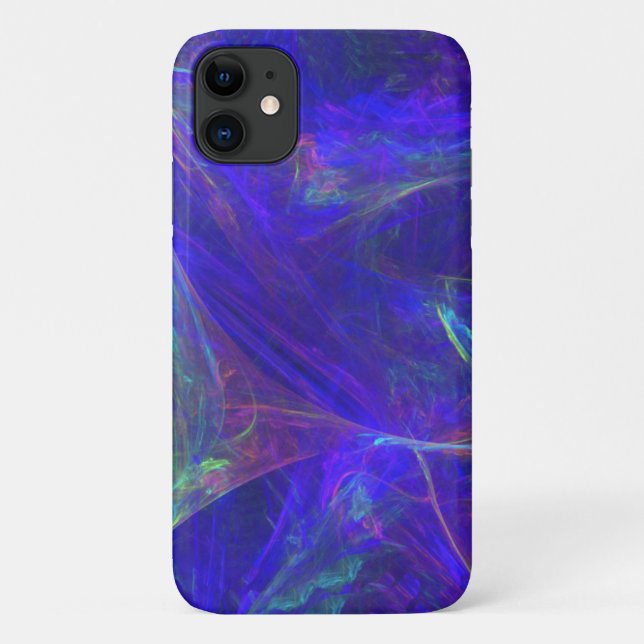 Swirls of Vibrant Colours Abstract Pink Green Blue Case-Mate iPhone Case (Back)