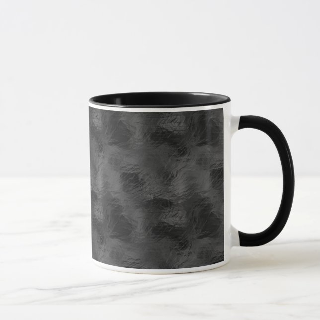 Swirls on Frosted Glass: Basic Black Mug (Right)