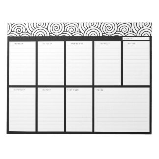 Swirls Organizer Deskpad Notepad