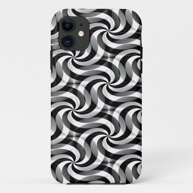 Swirls Pattern Art - black and white Case-Mate iPhone Case (Back)