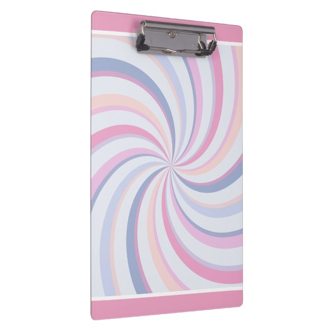 Swirls Pink Blue Peach Clipboard (Right)