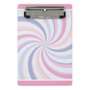 Swirls Pink Blue Peach Mini Clipboard
