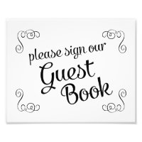 Swirls Please Sign Our Guest Book Wedding Sign