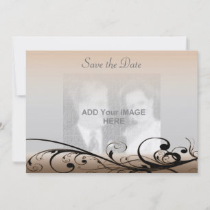 Swirls Save The Date Invitation