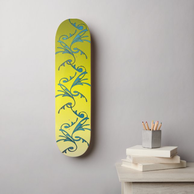 Swirls Skateboard (Wall Art)