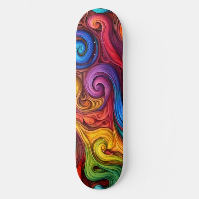Swirls Skateboard (Front)